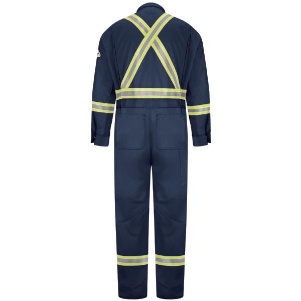 Bulwark Men's Premium Long Coverall With Csa Compliant Reflective Trim - Excel Fr Comfortouch-eSafety Supplies, Inc