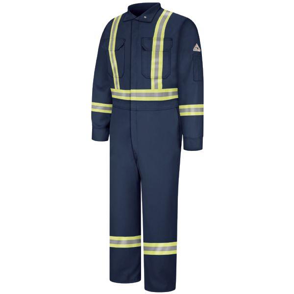 Bulwark Men's Premium Long Coverall With Csa Compliant Reflective Trim - Excel Fr Comfortouch-eSafety Supplies, Inc