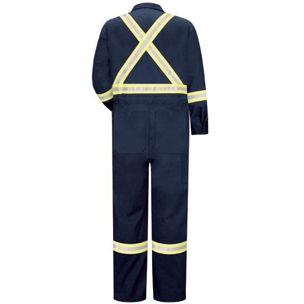 Bulwark Men's Long Premium Coverall With CSA Compliant Reflective Trim, 7Oz - Excel Fr Comfortouch-eSafety Supplies, Inc