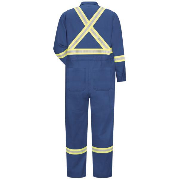 Bulwark Men's Long Premium Coverall With CSA Compliant Reflective Trim, 7Oz - Excel Fr Comfortouch-eSafety Supplies, Inc