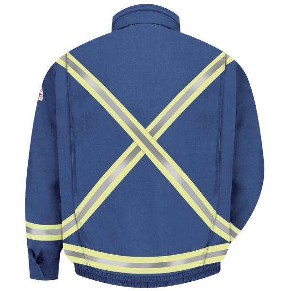 Bulwark Men's Regular Lined Bomber Jacket With Reflective Trim - Nomex IIIA-eSafety Supplies, Inc