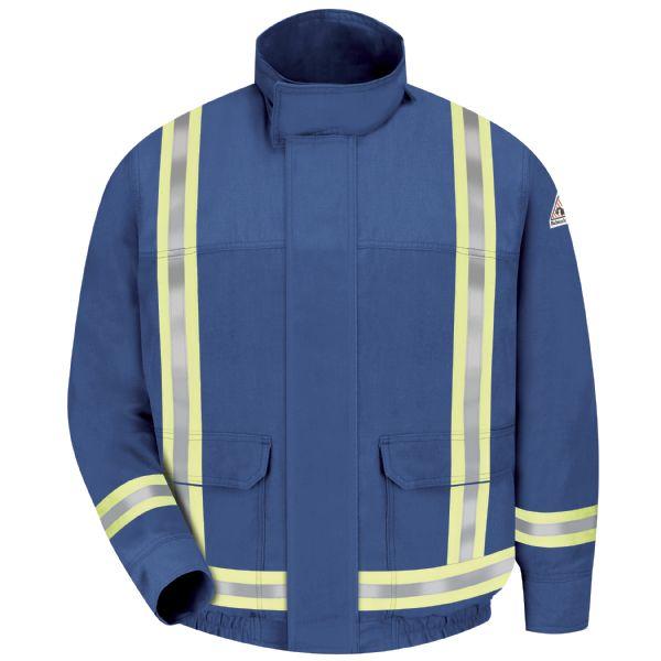 Bulwark Men's Regular Lined Bomber Jacket With Reflective Trim - Nomex IIIA-eSafety Supplies, Inc