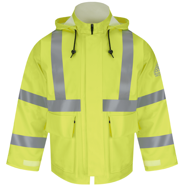 Bulwark - Hi-Visibility Flame-Resistant Rain Jacket HRC2-eSafety Supplies, Inc