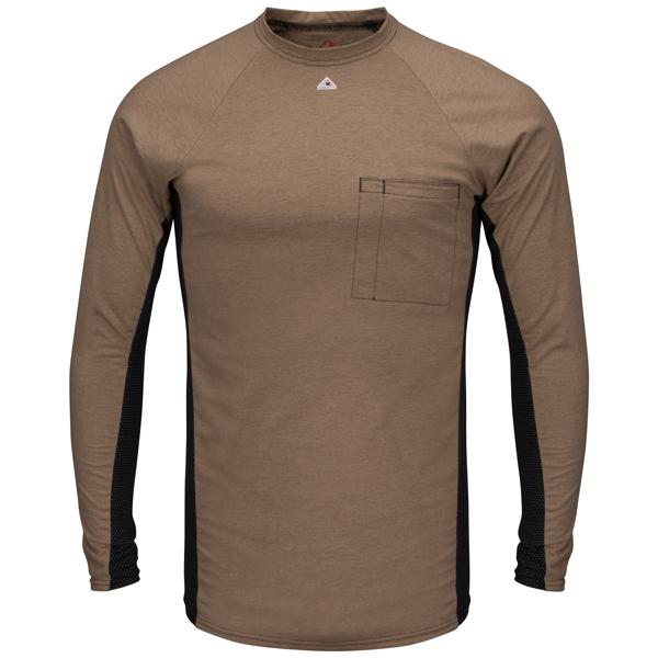 Bulwark Long Sleeve Fr Two-Tone Base Layer With Concealed Chest Pocket Men's Long - Excel Fr-eSafety Supplies, Inc