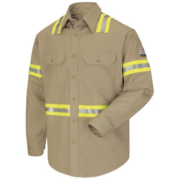 Bulwark Enhanced Visibility Uniform Regular Shirt - Excel Fr Comfortouch - 7 Oz-eSafety Supplies, Inc