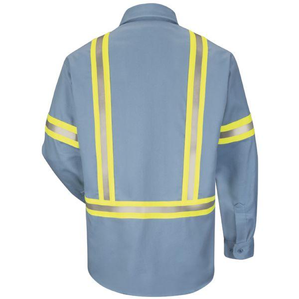 Bulwark Enhanced Visibility Uniform Long Shirt - Excel Fr Comfortouch - 7 Oz-eSafety Supplies, Inc