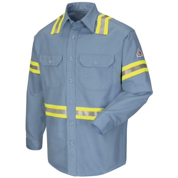 Bulwark Enhanced Visibility Uniform Long Shirt - Excel Fr Comfortouch - 7 Oz-eSafety Supplies, Inc
