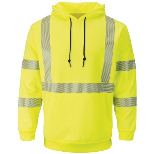 Bulwark Men's Long Hi-Visibility Pullover Hooded Fleece Sweatshirt-eSafety Supplies, Inc