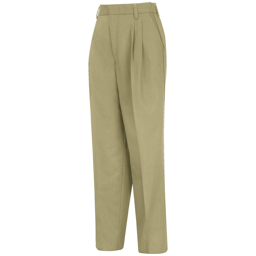 Red Kap Women's Pleated Twill Slacks PT39 - Khaki-eSafety Supplies, Inc