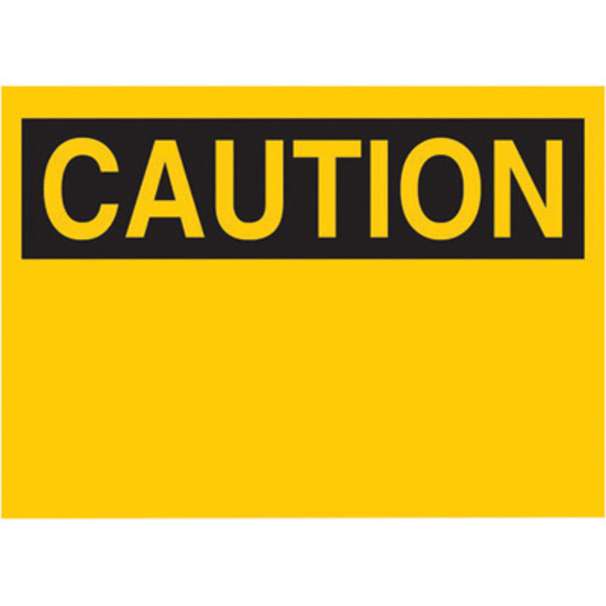 Brady® 7" X 10" X 1/10" Black On Yellow .0984" B-120 Fiberglass Blank Sign "CAUTION"-eSafety Supplies, Inc