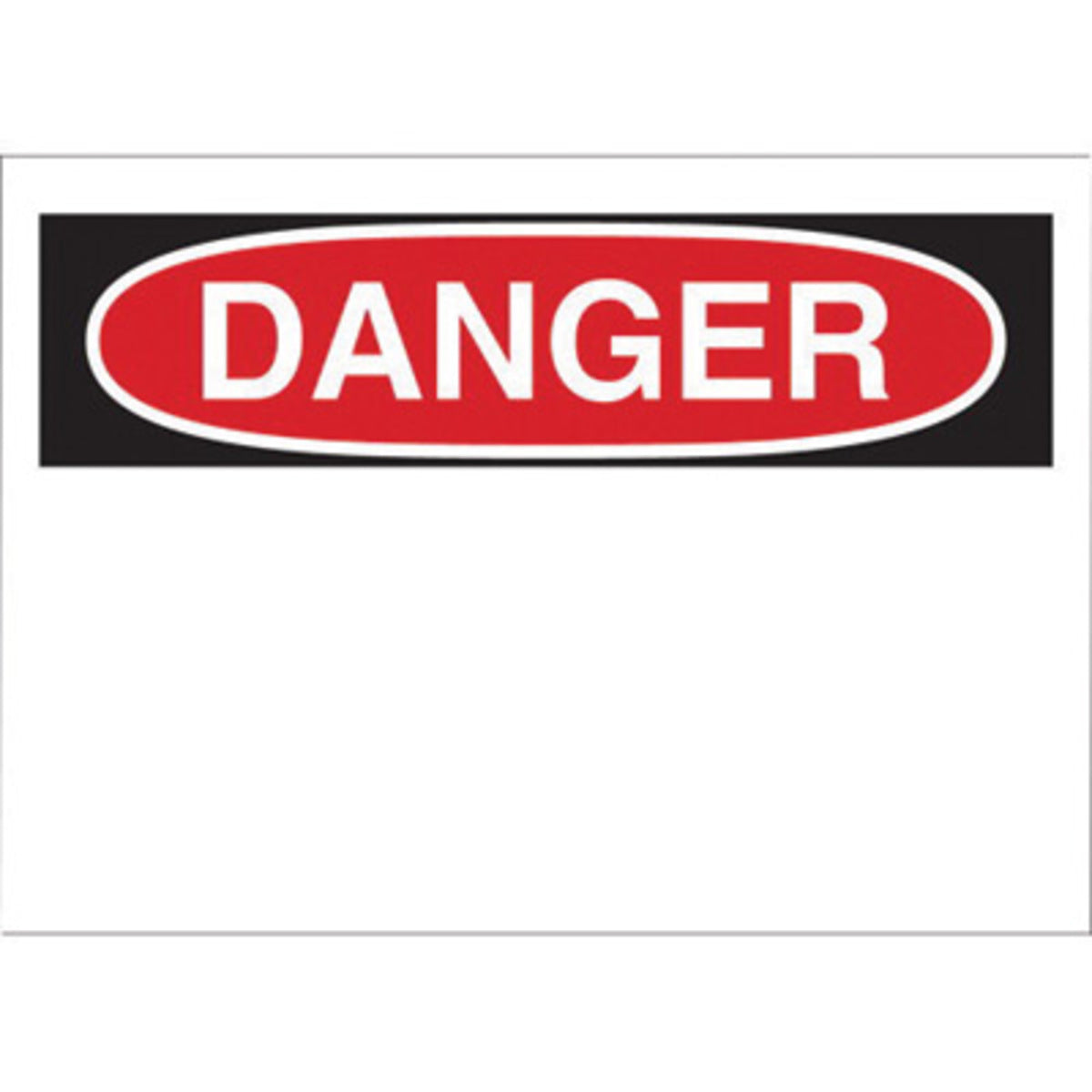 Brady® 7" X 10" X 1/10" Black/Red On White .0984" B-120 Fiberglass Blank Sign "DANGER"-eSafety Supplies, Inc