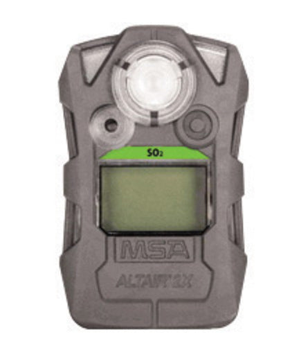 MSA Button Glove Hand Operate Large Lcd 10 Second Backlight Adjust Timeout Agency Certified Dust Water Tight Ip67 Instrinsically Safe Construct 1 Detector Altair 2Xt Sulfer Dioxide Gray Tough Over-Molded Rubber Armor-eSafety Supplies, Inc