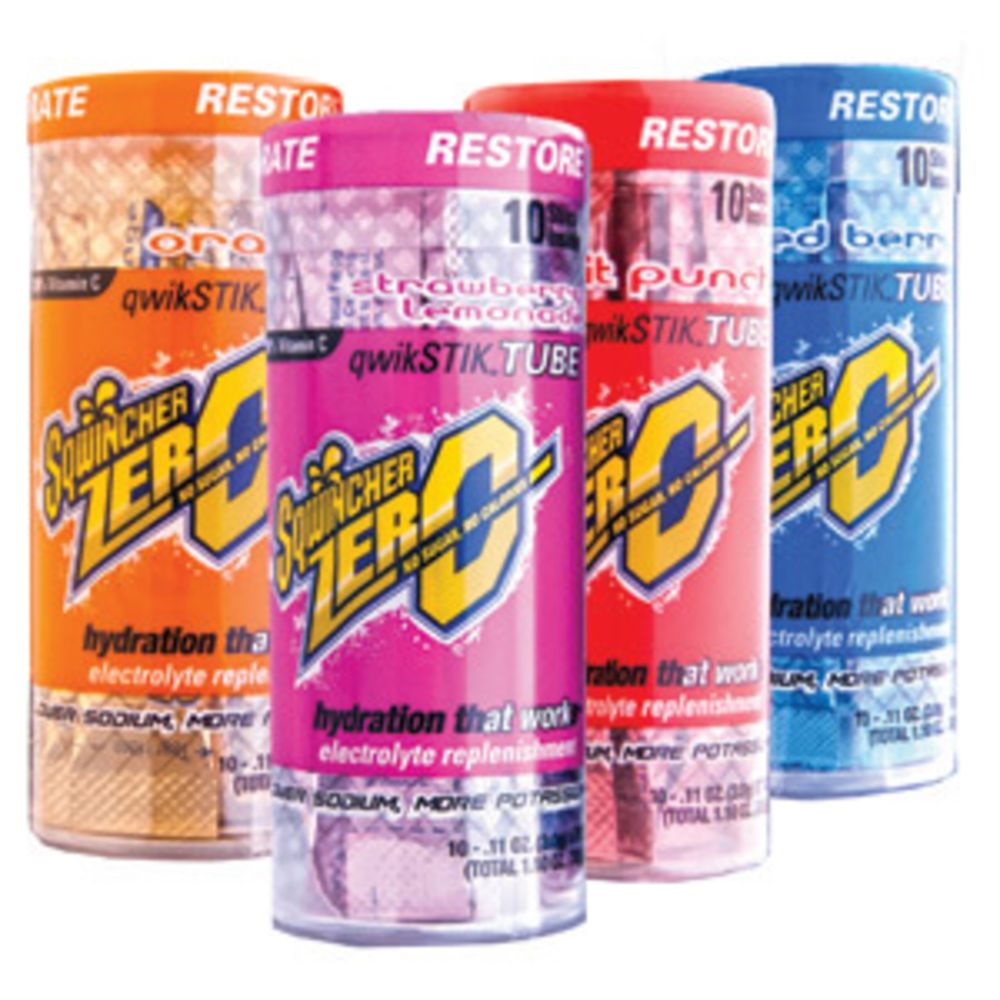 Sqwincher .11 Ounce Assorted Flavors Qwik Stik Tube Powder Concentrate Tube Electrolyte Drink (10 Sticks Per Tube)-eSafety Supplies, Inc