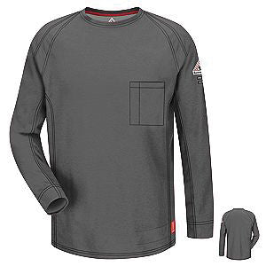 VF Imagewear Bulwark IQ 2X Charcoal 5.3 Ounce 69% Cotton 25% Polyester 6% Polyoxadiazole Men's Flame Resistant T-Shirt With Concealed Chest Pocket-eSafety Supplies, Inc