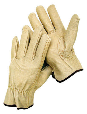 Radnor Small Grain Pigskin Unlined Drivers Gloves With Keystone Thumb, Slip-On Cuff, Color-Coded Hem And Shirred Elastic Back-eSafety Supplies, Inc