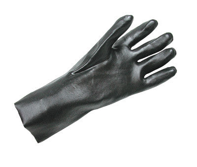 Radnor Large Black 14" Economy PVC Glove Fully Coated With Rough Finish Palm-eSafety Supplies, Inc