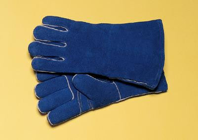 Radnor Large Blue 14" Shoulder Split Cowhide Cotton/Foam Lined Insulated Welders Gloves With Reinforced, Wing Thumb-eSafety Supplies, Inc