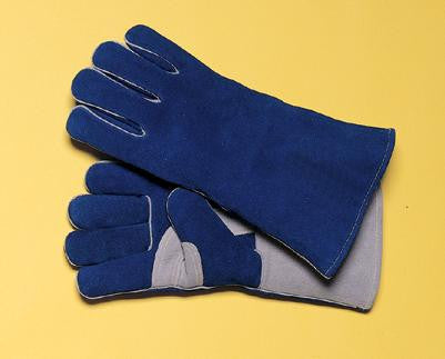 Radnor Large Blue 14" Premium Side Split Cowhide Cotton/Foam Lined Insulated Left Hand Welders Glove With Double Reinforced, Wing Thumb, Welted Fingers And Kevlar Stitching-eSafety Supplies, Inc