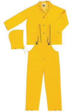 River City Garments X-Large Yellow Classic .3500 mm PVC And Polyester Flame Resistant 3 Piece Rain Suit-eSafety Supplies, Inc
