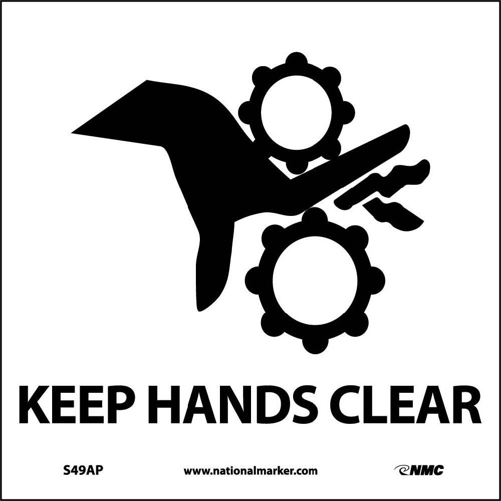 Keep Hands Clear Label - 5 Pack-eSafety Supplies, Inc
