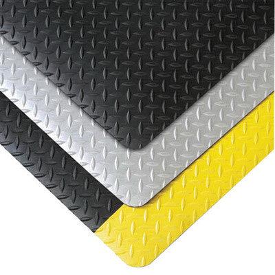 Superior Manufacturing Notrax 3' X 5' Black And Yellow 9/16" Thick Vinyl Cushion Trax Dry Area Safety/Anti-Fatigue Floor Mat-eSafety Supplies, Inc