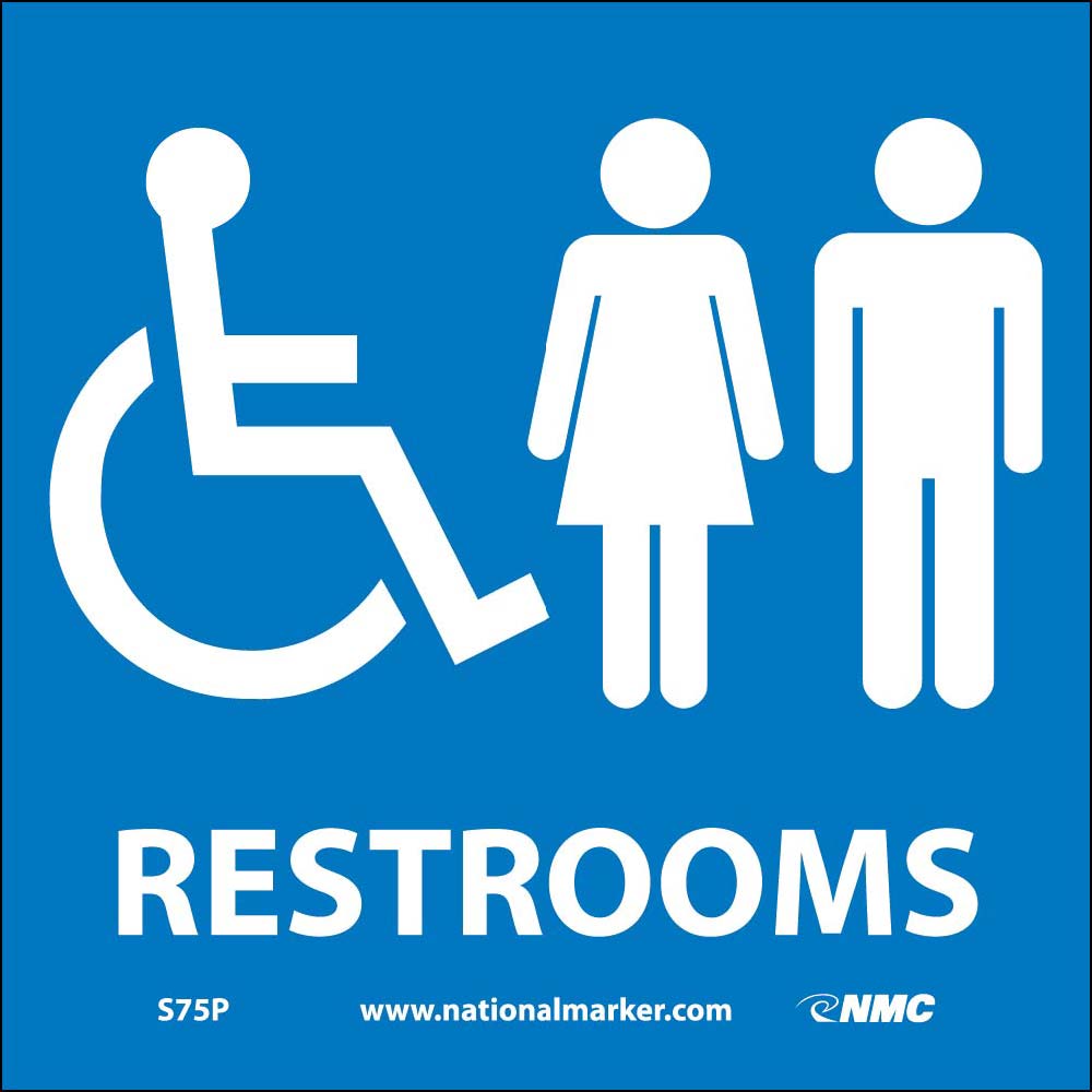 Ada Location Marker Restrooms Sign-eSafety Supplies, Inc