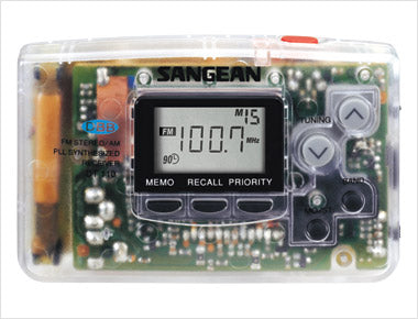 Sangean-FM-Stereo / AM PLL Synthesized Pocket - Clear-eSafety Supplies, Inc