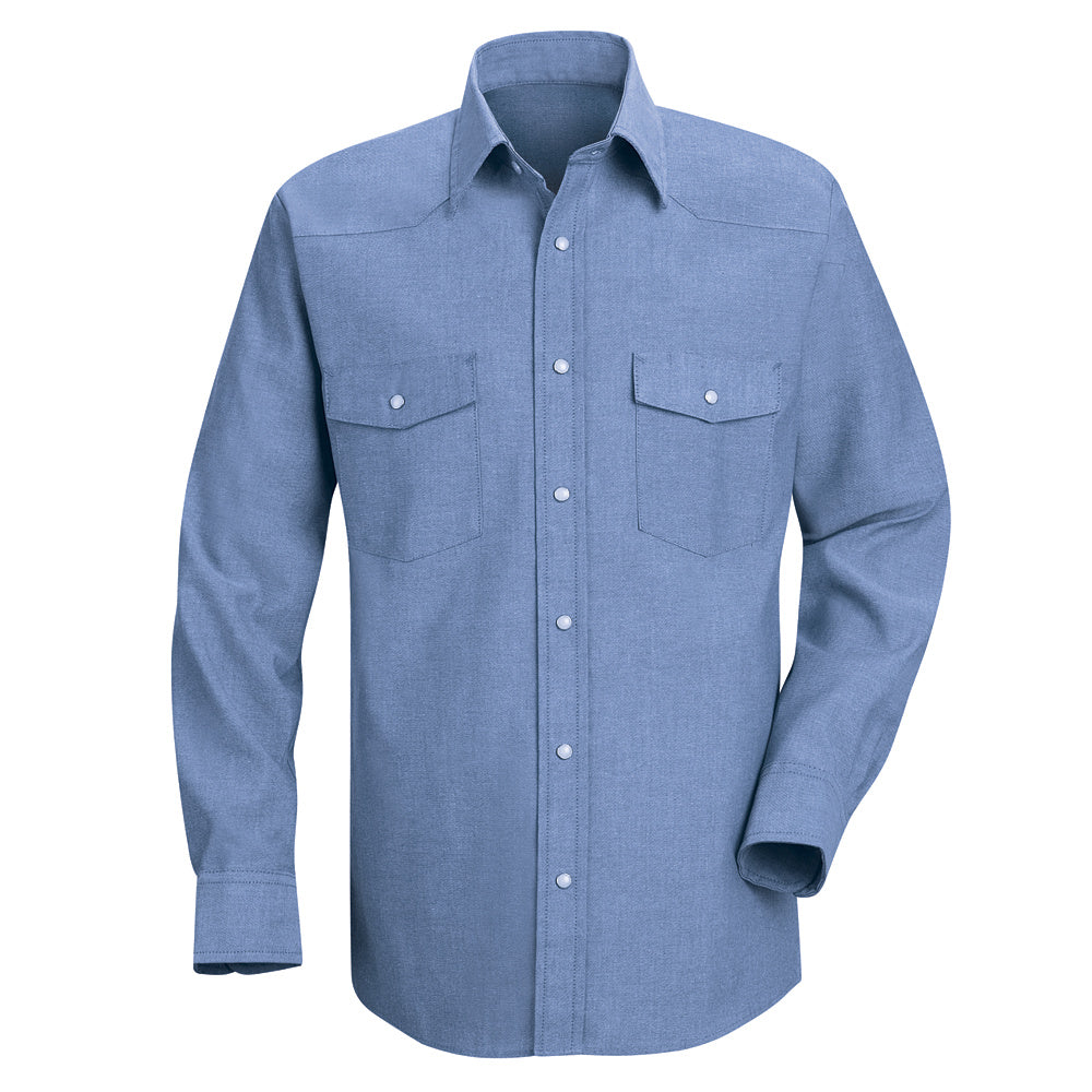 Red Kap Men's Deluxe Western Style Shirt SC14 - Light Blue-eSafety Supplies, Inc