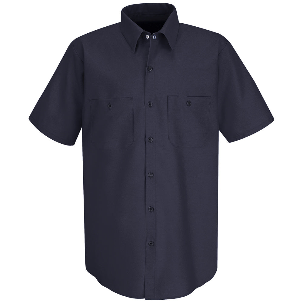 Red Kap Men's Wrinkle-Resistant Cotton Work Shirt SC40 - Dark Navy-eSafety Supplies, Inc