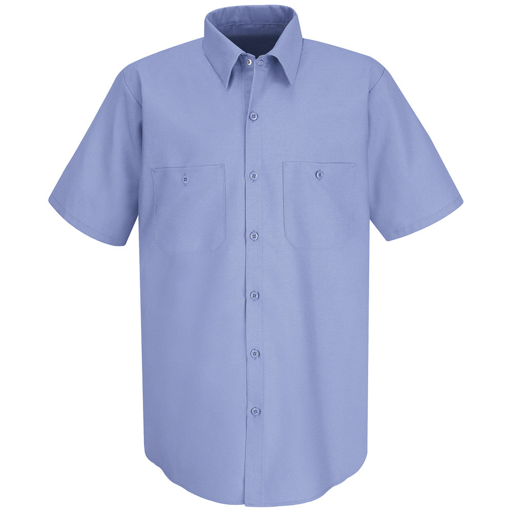 Red Kap Men's Wrinkle-Resistant Cotton Work Shirt SC40 - Light Blue-eSafety Supplies, Inc