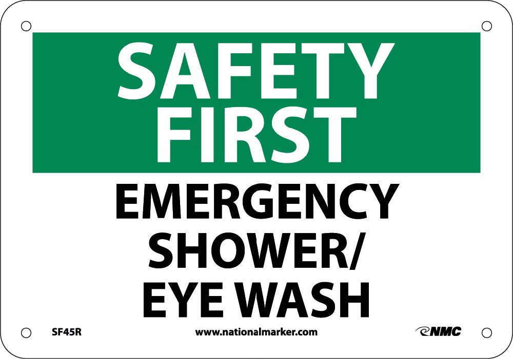 Safety First Emergency Shower/Eye Wash Sign-eSafety Supplies, Inc