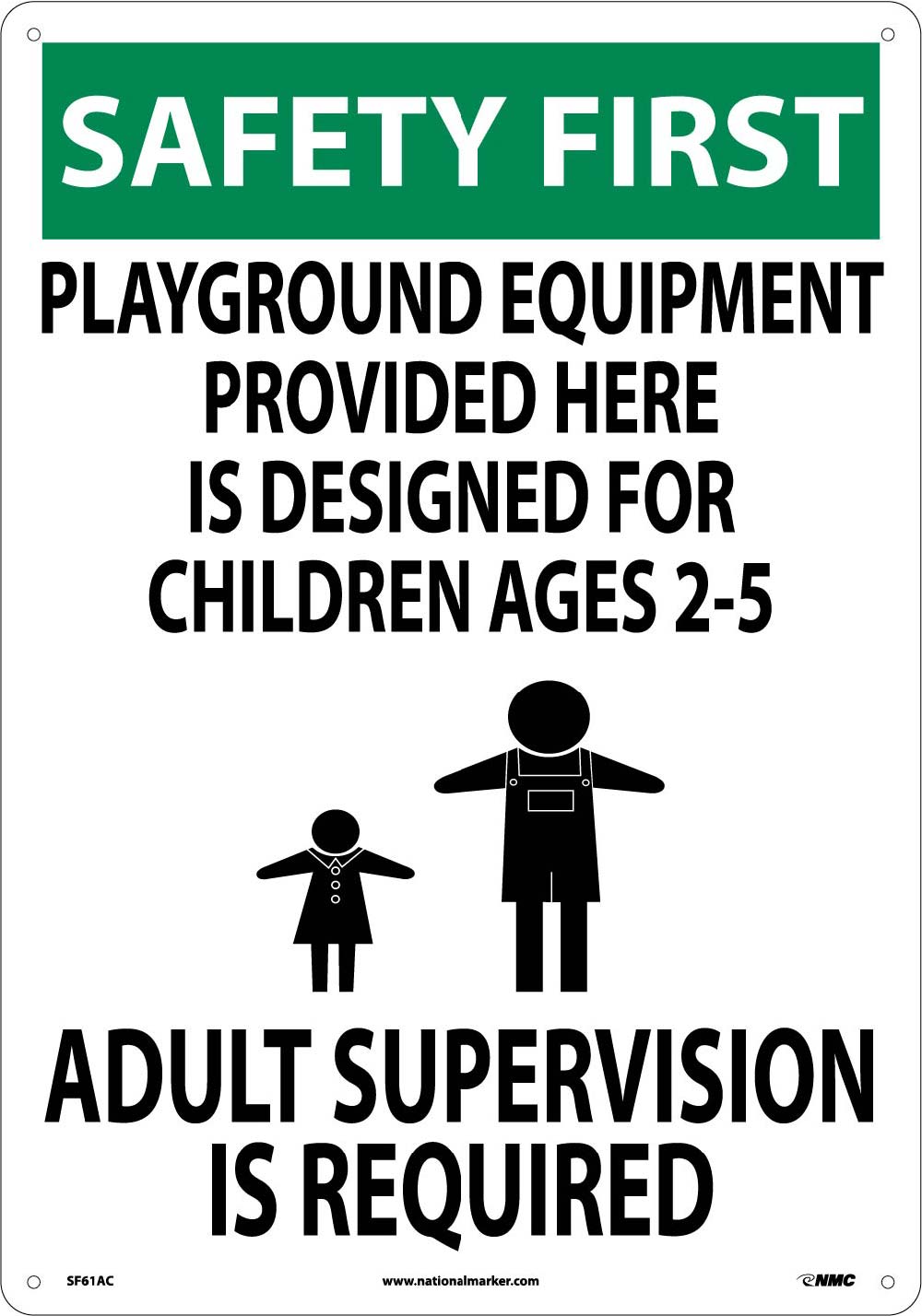 Safety First Adult Supervision Sign-eSafety Supplies, Inc