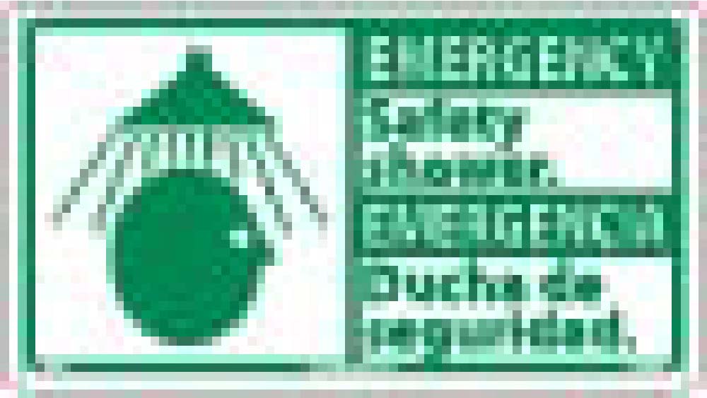 Emergency Safety Shower Sign - Bilingual-eSafety Supplies, Inc