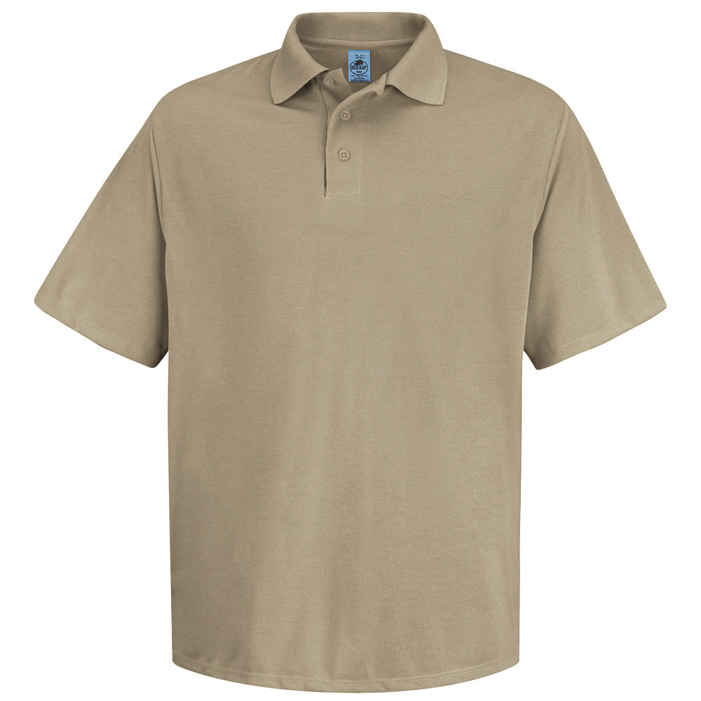 Red Kap Spun Polyester Pocketless Polo SK20 - Khaki-eSafety Supplies, Inc