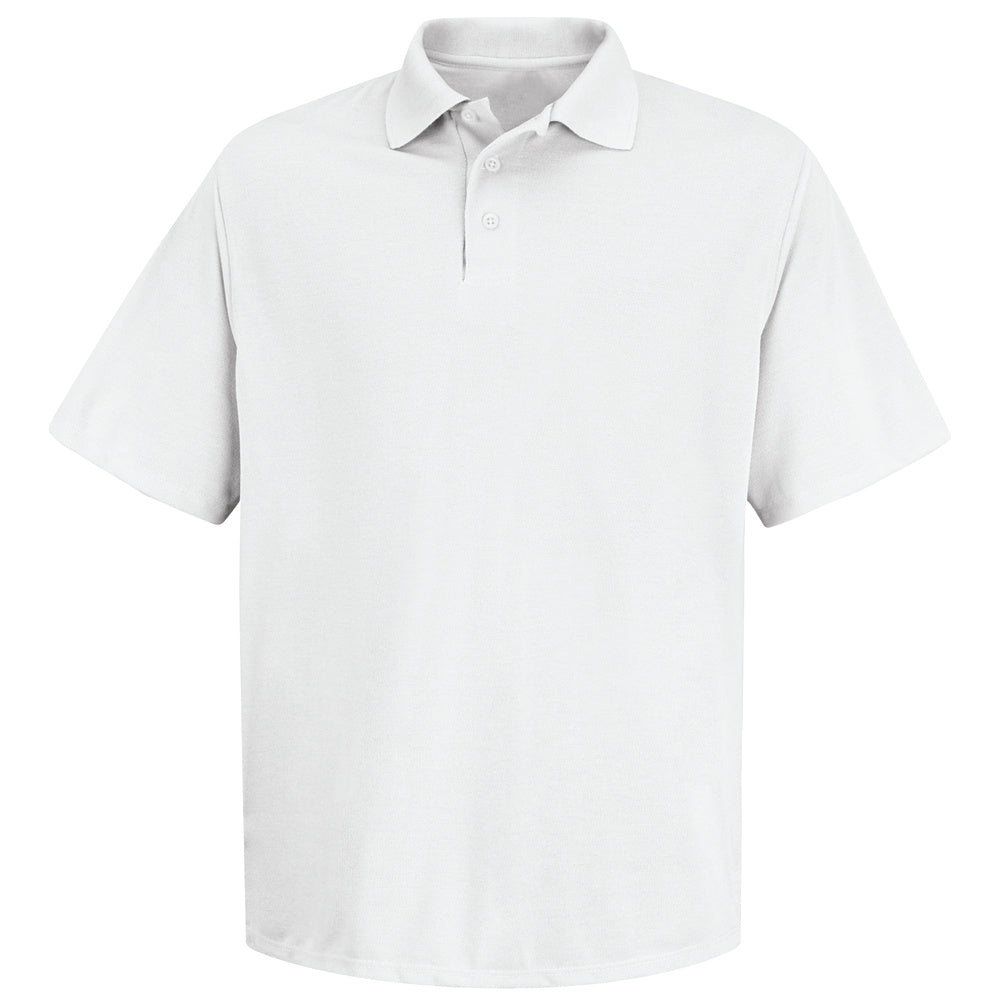 Red Kap Spun Polyester Pocketless Polo SK20 - White-eSafety Supplies, Inc