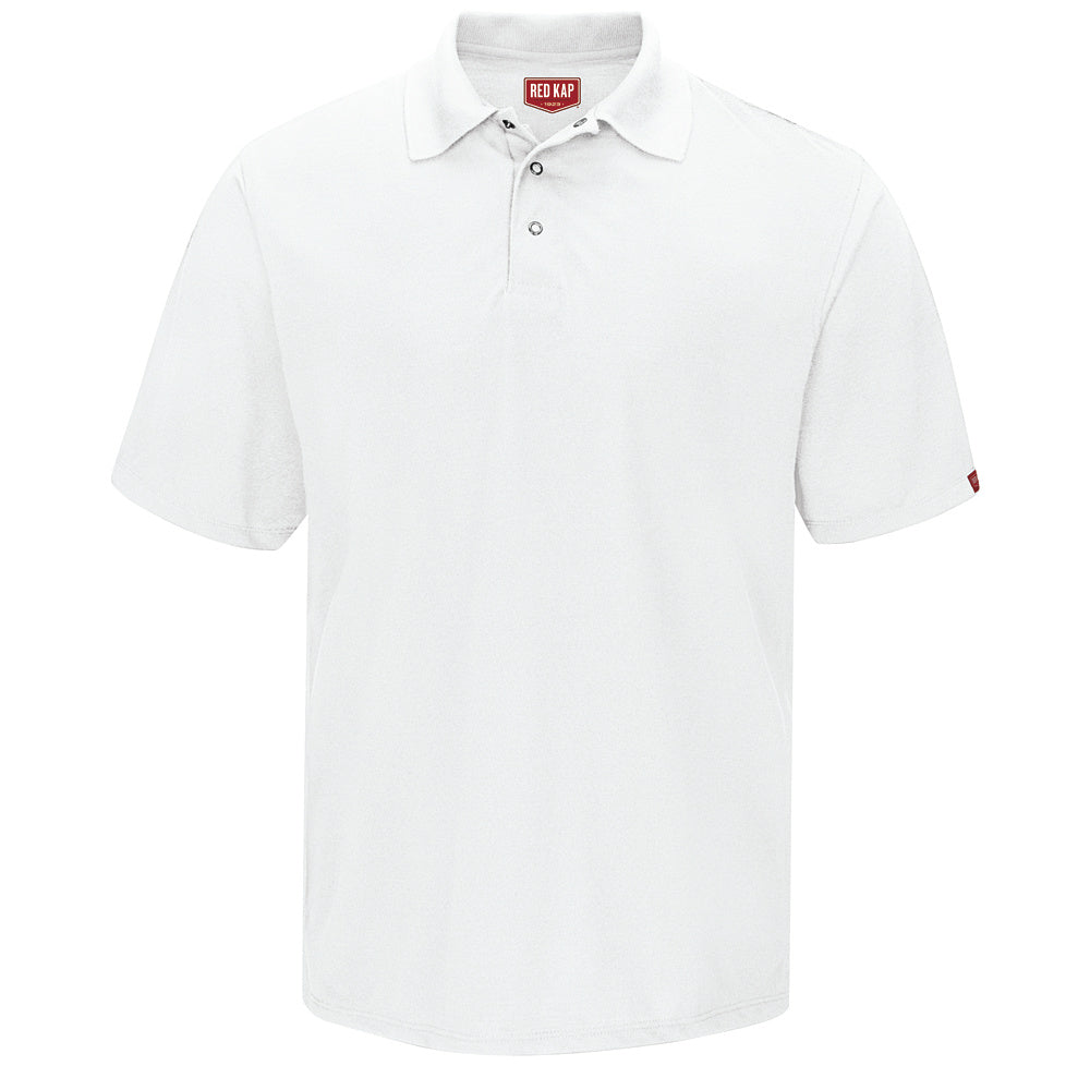 Red Kap Spun Polyester Gripper-Front Polo SK24 - White-eSafety Supplies, Inc