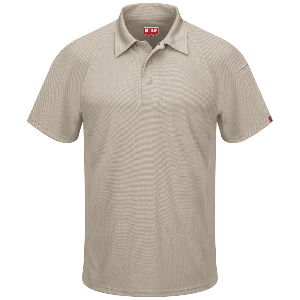 Red Kap Male Active Performance Polo SK92 - Tan-eSafety Supplies, Inc