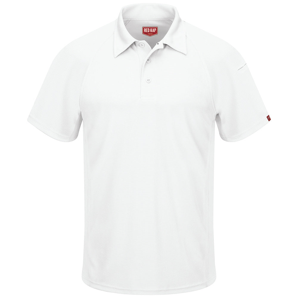 Red Kap Male Active Performance Polo SK92 - White-eSafety Supplies, Inc