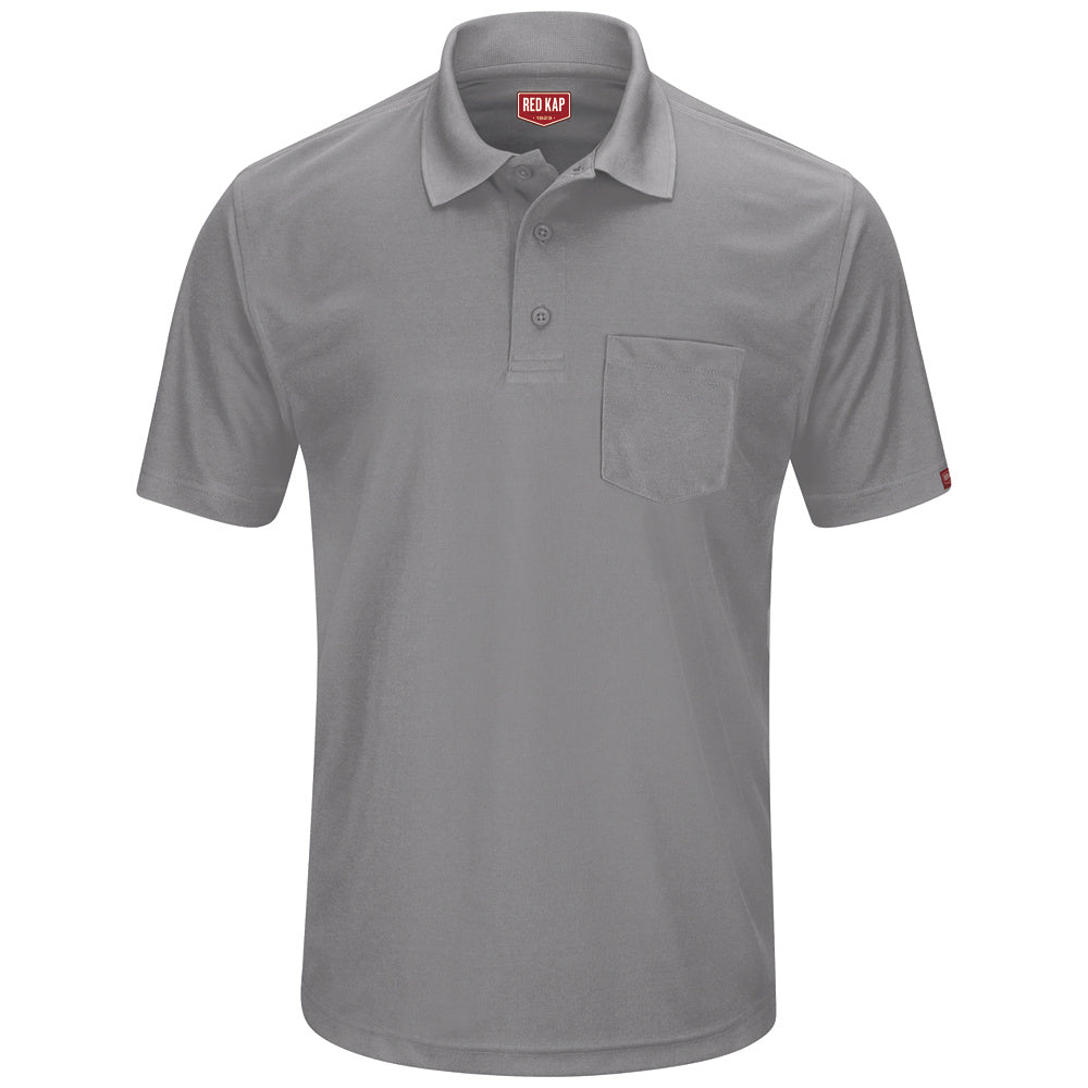 Red Kap Performance Knit® Men's Pocket Polo SK98 - Grey-eSafety Supplies, Inc