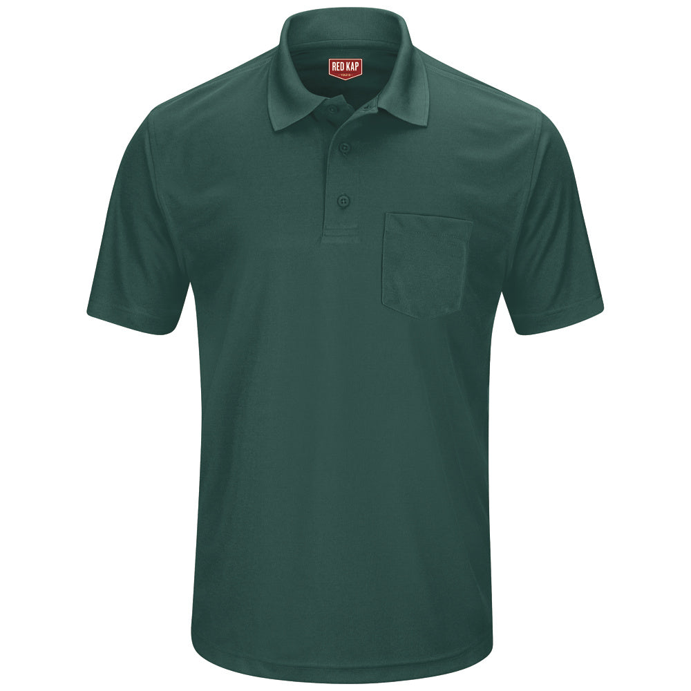Red Kap Performance Knit® Men's Pocket Polo SK98 - Hunter Green-eSafety Supplies, Inc