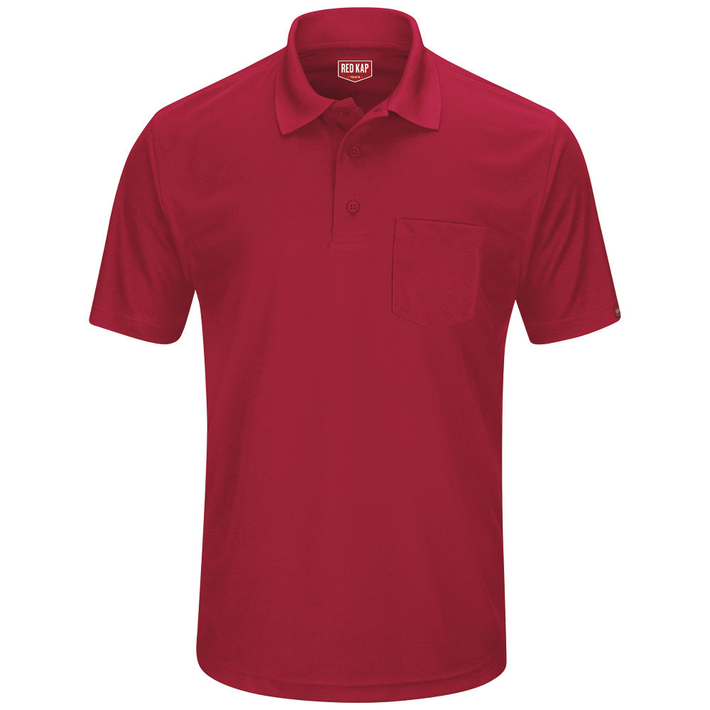 Red Kap Performance Knit® Men's Pocket Polo SK98 - Red-eSafety Supplies, Inc
