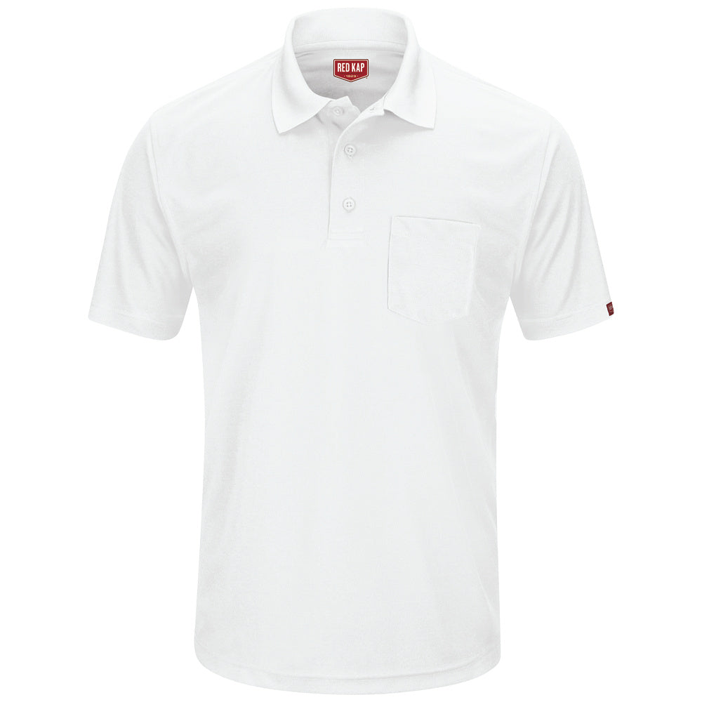Red Kap Performance Knit® Men's Pocket Polo SK98 - White-eSafety Supplies, Inc