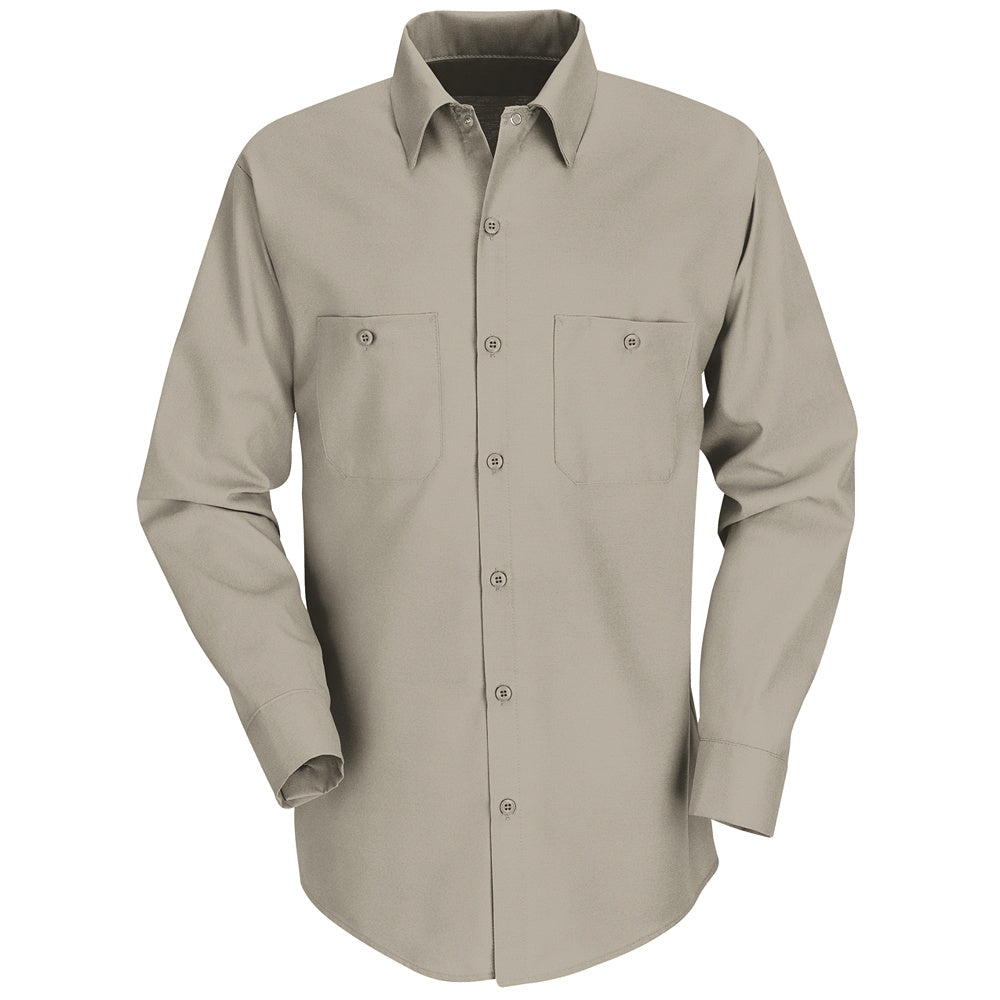 Red Kap Red Kap® Men’s Long-Sleeve Work Shirt SP14 - Khaki-eSafety Supplies, Inc
