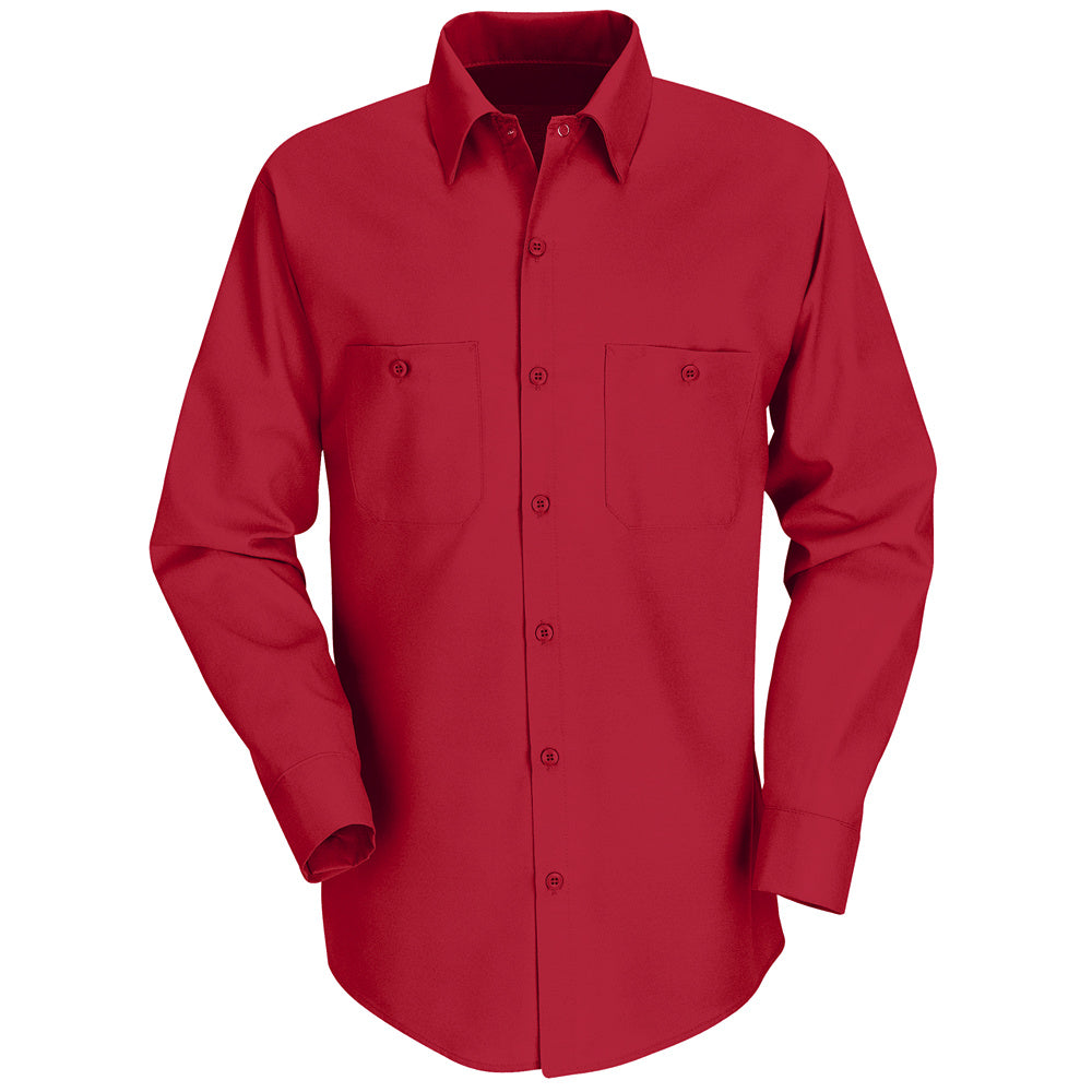 Red Kap Red Kap® Men’s Long-Sleeve Work Shirt SP14 - Red-eSafety Supplies, Inc