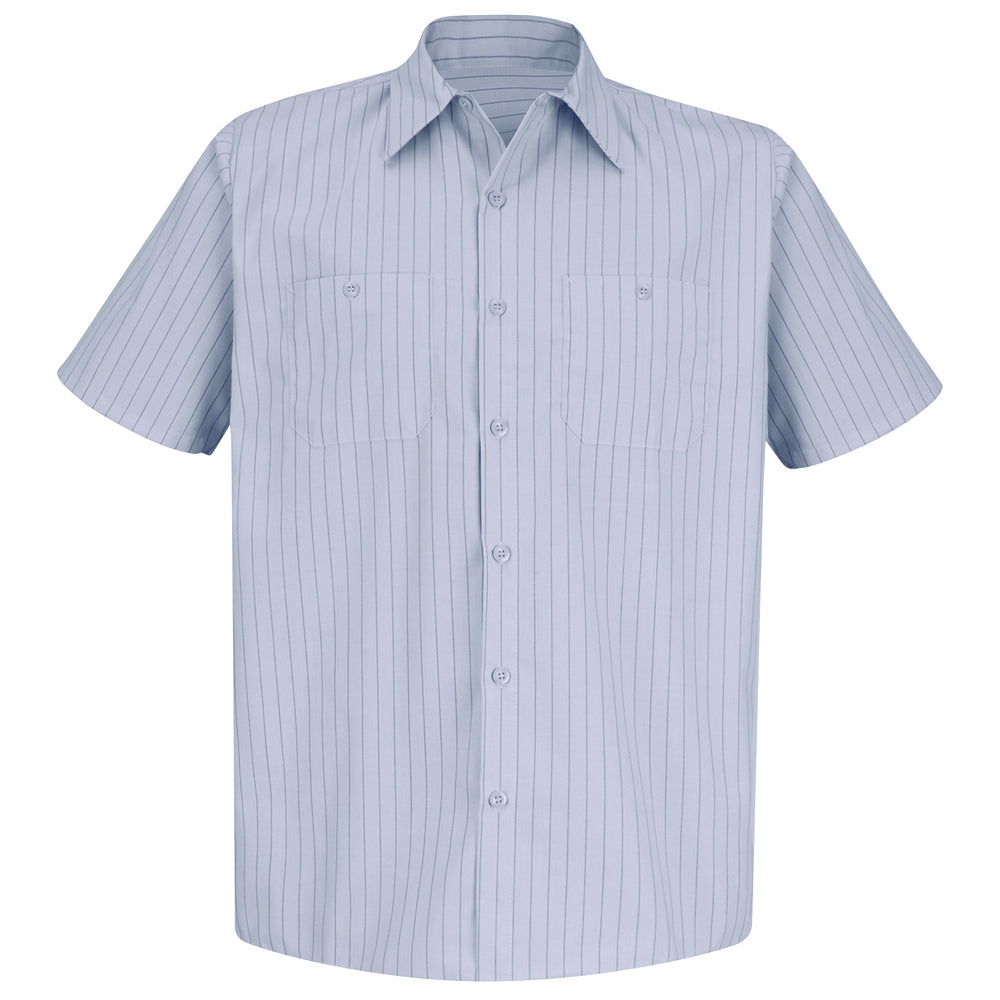 Red Kap Men's Industrial Stripe Work Shirt SP20 - Light Blue / Navy Stripe-eSafety Supplies, Inc