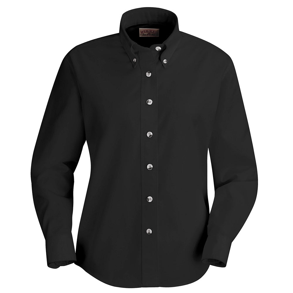 Red Kap Women's Poplin Dress Shirt SP91 - Black-eSafety Supplies, Inc