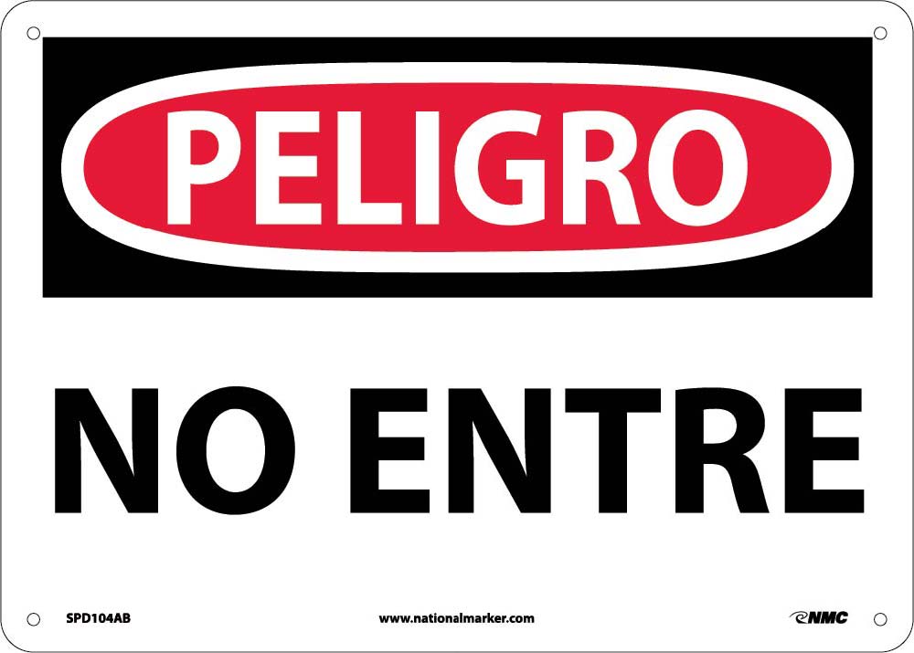 Danger Do Not Enter Sign - Spanish-eSafety Supplies, Inc