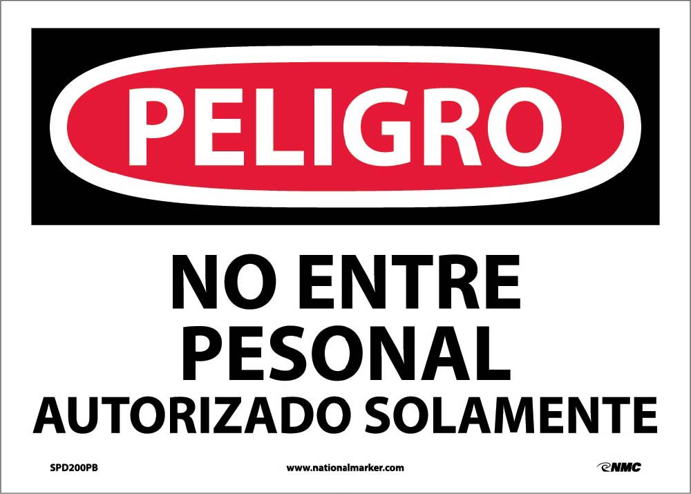 Danger Do Not Enter Sign - Spanish-eSafety Supplies, Inc