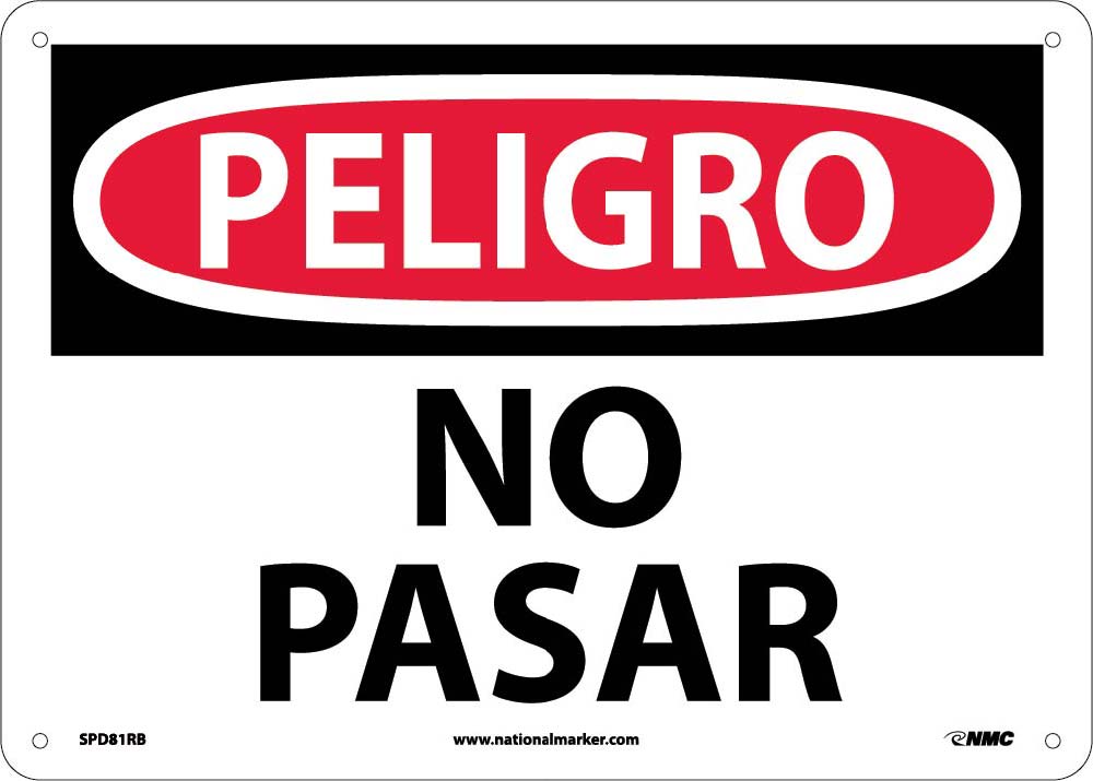 Danger No Trespassing Sign - Spanish-eSafety Supplies, Inc