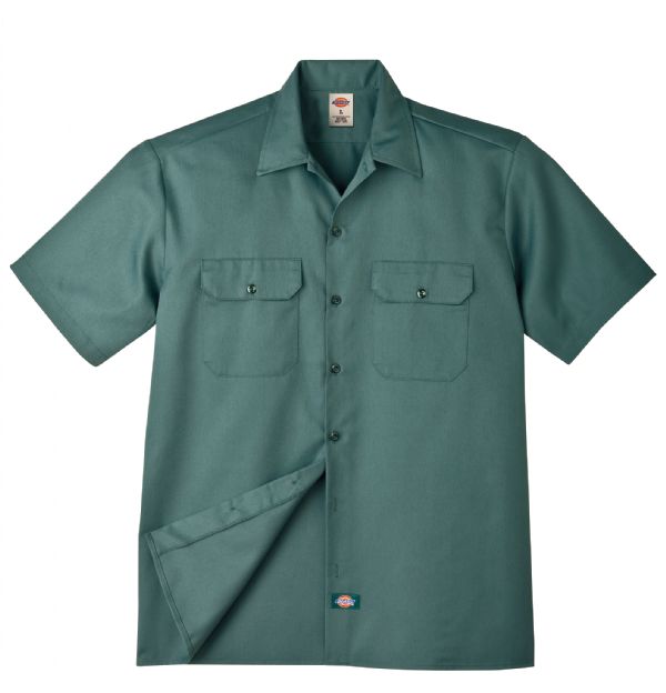 Dickies Men's Short-Sleeve Traditional Work Shirt - Hunter Green-eSafety Supplies, Inc